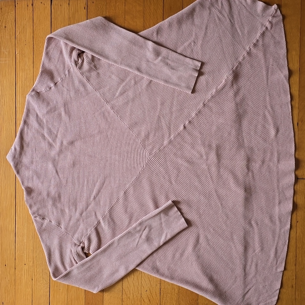 41 HAWTHORN, Saya Multi Ribbed Open Cardigan, Sandy Pink, EUC, Women's L - Picture 5 of 16